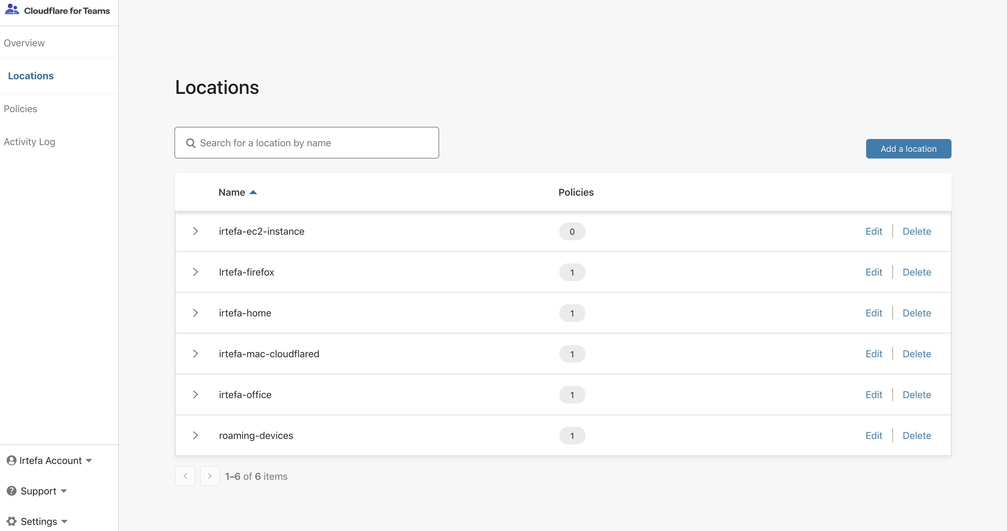 Go to locations page