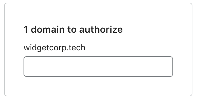 Authorization input screenshot
