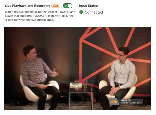 Your live video stream